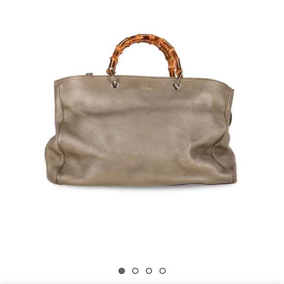 Gucci Handbags - Gucci Leather Large Tote Bag